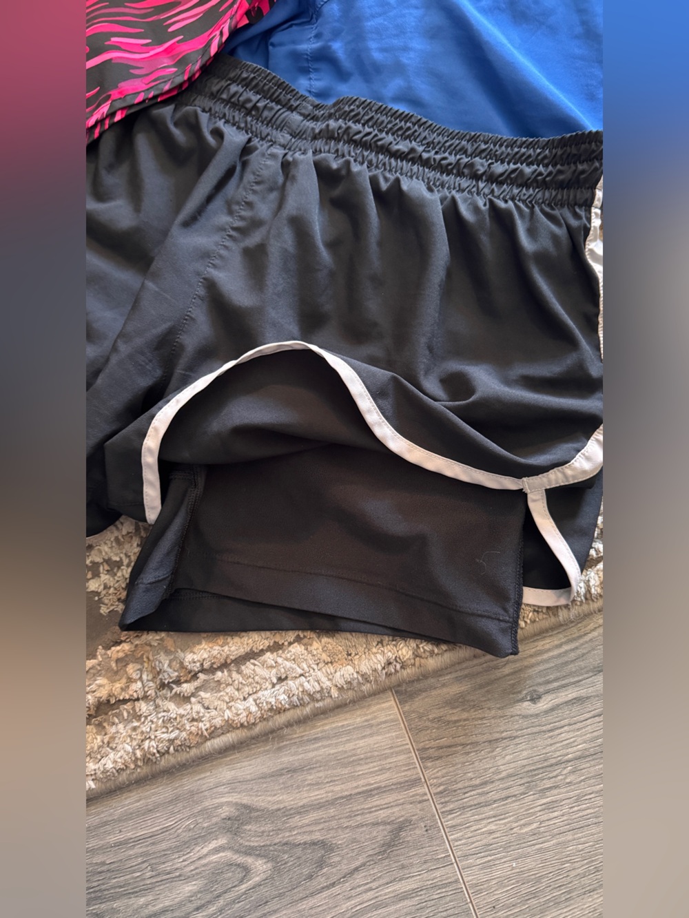 Nike Women's Blue, Black & Pink Athletic Shorts Trio - Picture 2 of 5
